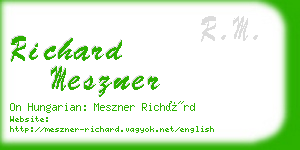 richard meszner business card